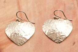 Artie Yellowhorse Sterling Silver Heart  Earrings